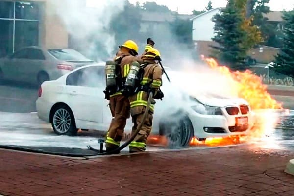 incendio por fuga de gasolina